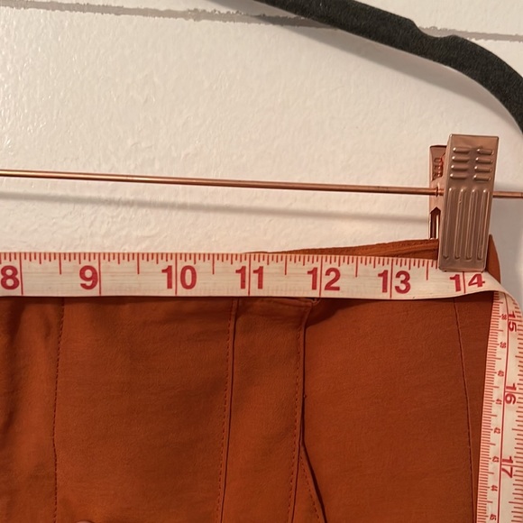 Vtg Cline Kolarek Rust Brown Midi High Waisted Shorts Size 12 - Picture 6 of 8